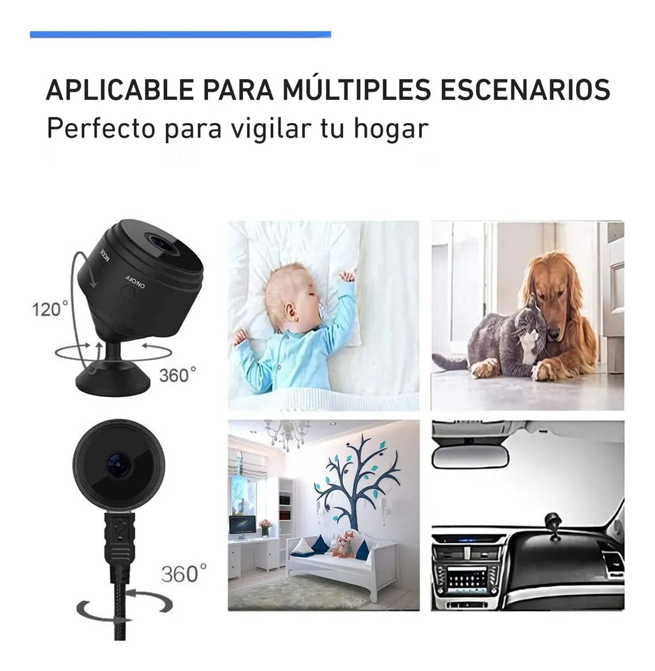 Mini Cámara De Seguridad Espía 360