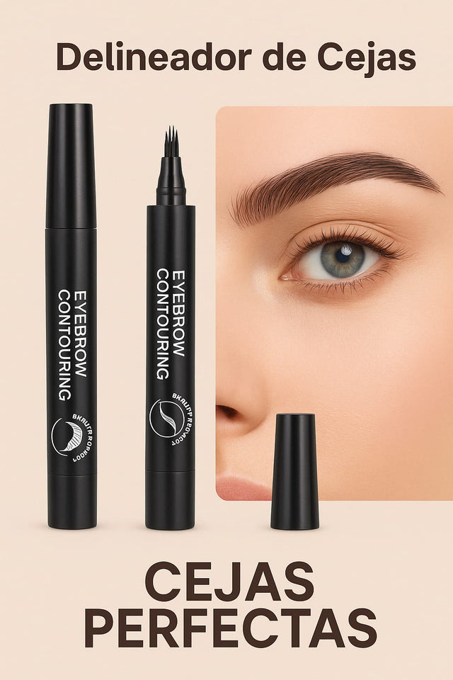 Delineador De Cejas 4 Puntas Tinta Sem